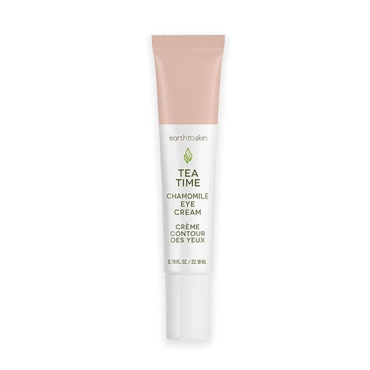 Earth To Skin Tea Time Chamomile Eye Cream – Hydrating & Soothing Eye Treatment with Vitamin E, Vitamin C & Jojoba Oil – 0.75 fl oz