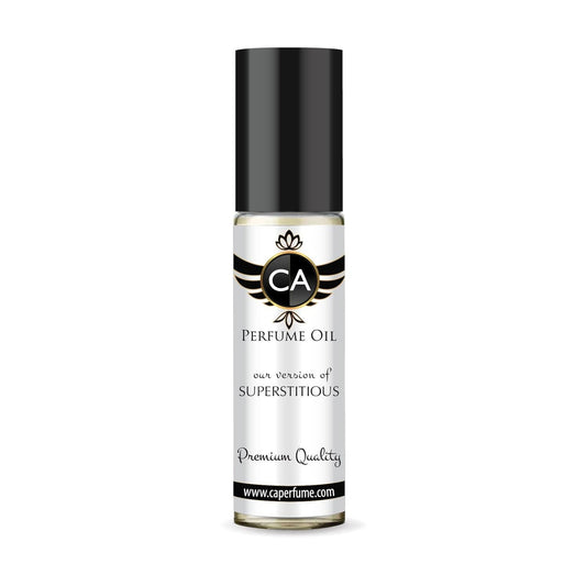 CA Perfume Impression of Superstitious for Women Fragrance Oil Floral Aldehyde Scent Long Lasting Perfumes for Women Travel Size TSA Ready Mini Parfum Body Oil Roll-on 0.33 Fl Oz 10ml