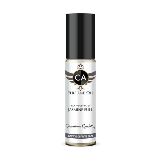 CA Perfume Impression of Jasmine Full Unisex Fragrance Oil Floral Scent Long Lasting Perfumes for Women & Men Travel Size TSA Ready Mini Parfum Body Oil Roll-on 0.33 Fl Oz 10ml