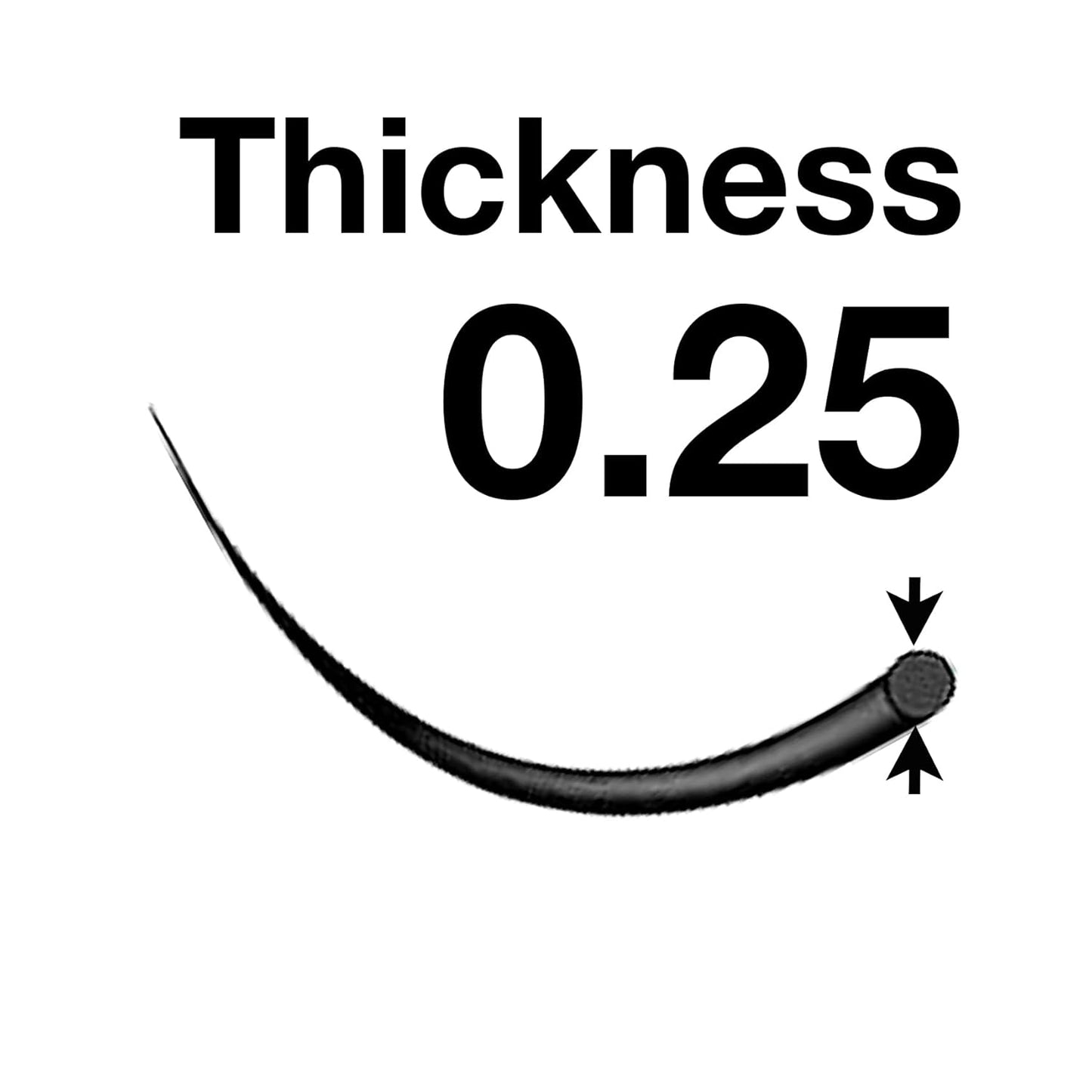 Eyelash Extensions 0.25mm Thickness D Curl Natural-Looking Individual Volume Eyelashes For Lash Extensions (13MM)