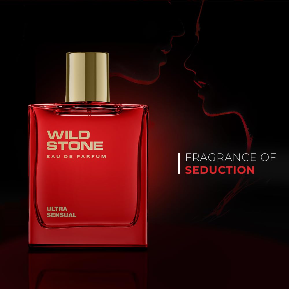 Wild Stone Ultra Sensual EDP Perfume for Men, 3.38oz | Long Lasting |Notes of Dry amber, Lemon basil & lavender | Fragrance for Modern Lifestyle | Vegan | Clean Ingredients | Active Lifestyle