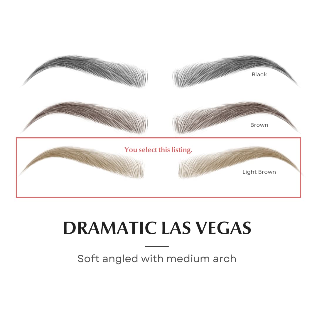 Bliss and Beyond USA | Microblading & Shading Tattoo | A combination of hair stoke and powdered brows | Non-toxic | Vegan friendly (Dramatic Las Vegas, Light Brown)