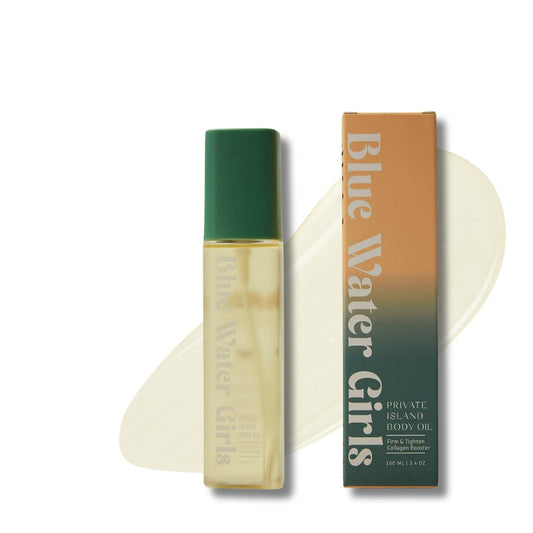 Private Island Body Oil with Collagen Peptides – Deeply Hydrating After-Shower Oil for Winter-Dry Skin – Firming, Nourishing & Barrier-Restoring with Jojoba, Sea Buckthorn & Squalane (3.4 oz)