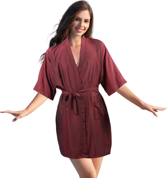 Salon Client Gown Robes Cape Hair Cutting Smock with Adjustable Tie for Hair Cutting Barber Hairstyling