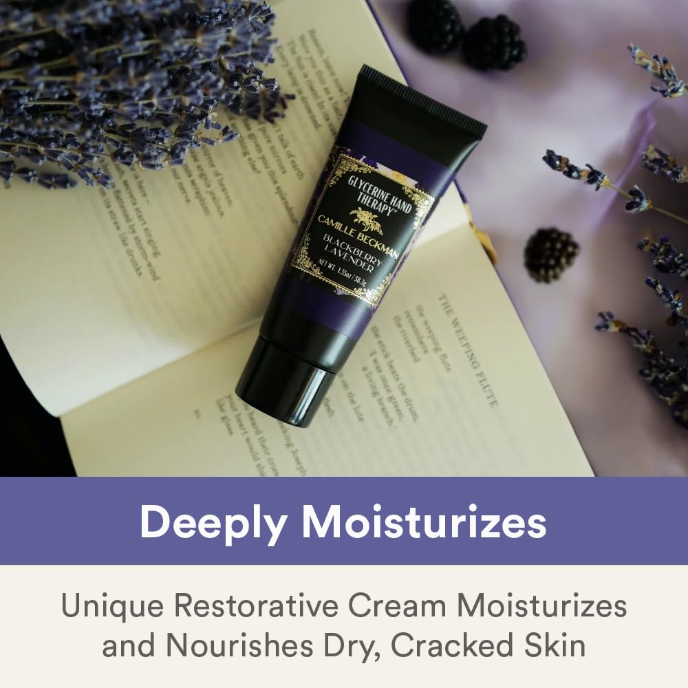 Camille Beckman Glycerine Hand Therapy Cream, Blackberry Lavender, 1.35 Ounce