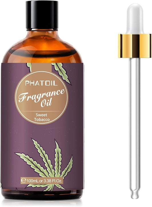 3.38FL.OZ Sweet Tobacco Fragrance Oils for Aromatherapy, Essential Oils for Diffusers for Home, Perfect for Diffuser, DIY Candle and Soap Making, DIY Scented Products - 100ml