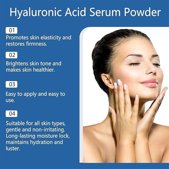Hyaluronic Acid Powder, Hyaluronic Acid Powder for Skincare, Low Molecular Weight, Water Soluble Hydrating Ingredient for Moisture,Skin Hydration and Moisture Support(100g/3.52oz)