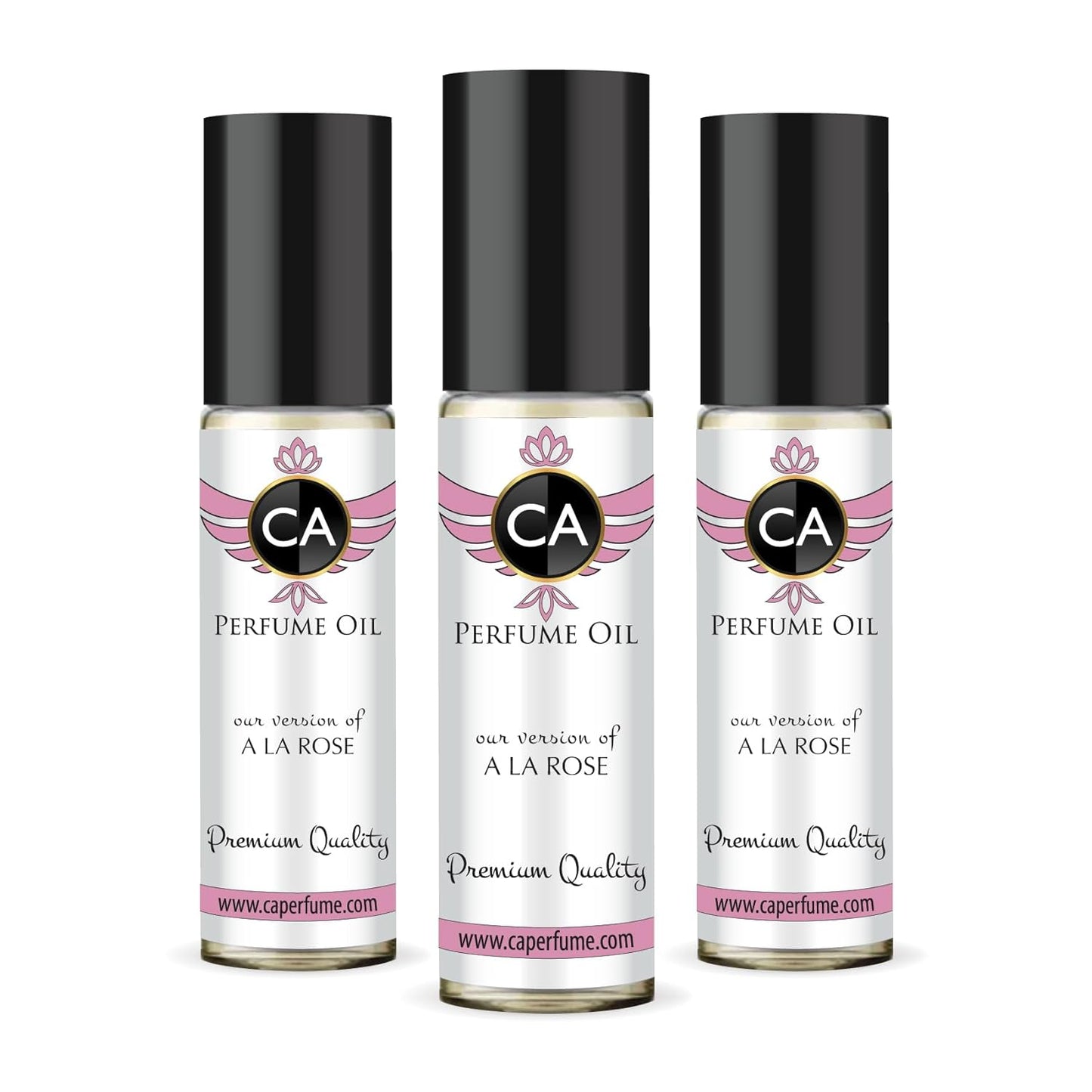 CA Perfume Impression of A La Rose for Women Eau De Parfum Floral Scent Long Lasting Perfumes for Women Travel Size TSA Ready for Day and Night Wear 0.33 Fl Oz 10ml (Pack of 3)
