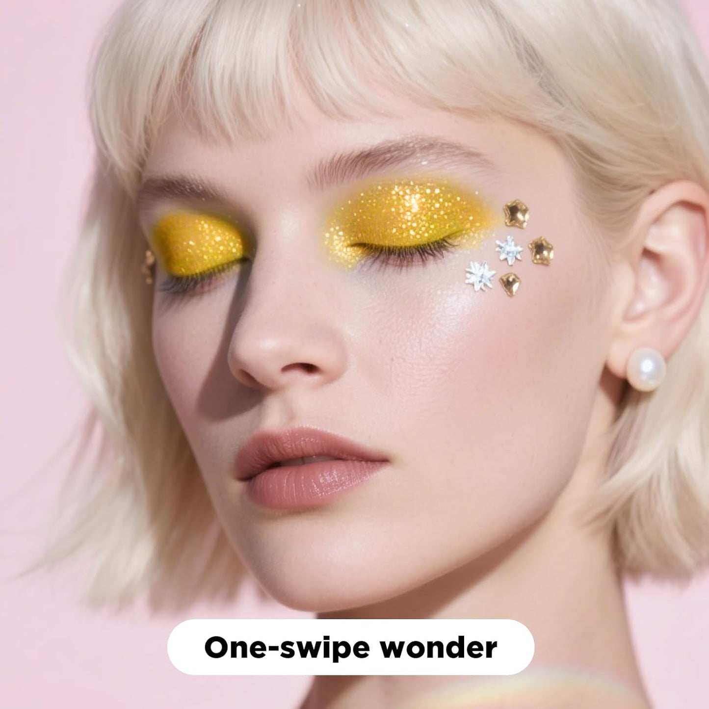 Gold Body Glitter Stick - Face & Hair Glitter Stick for Shimmer & Shine, Long-Lasting Sparkle,Glitter Gel for Hair, Glitter Makeup for Women and Men