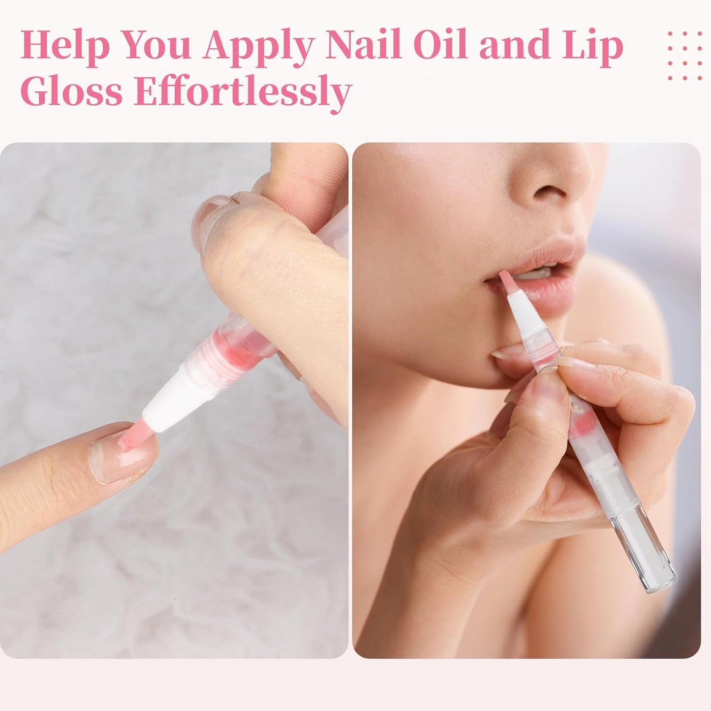 50 Pack Empty Cuticle Oil Pen 3ml Refillable Transparent Twist Pens, Empty Nail Oil Pen with Brush Tip, Eyelash Growth Liquid Tube, Cosmetic Lip Gloss Container for Applicators