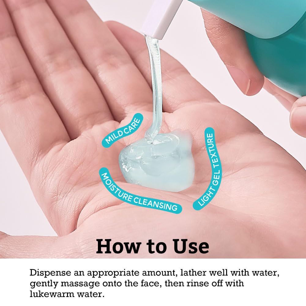 LEADERS Cosmetics Calming Biotics Gel Cleanser - 200ml, 6.76 fl oz Gentle, Hydrating Face Wash for Sensitive Skin, Sulfate-Free, Balances Skin Microbiome