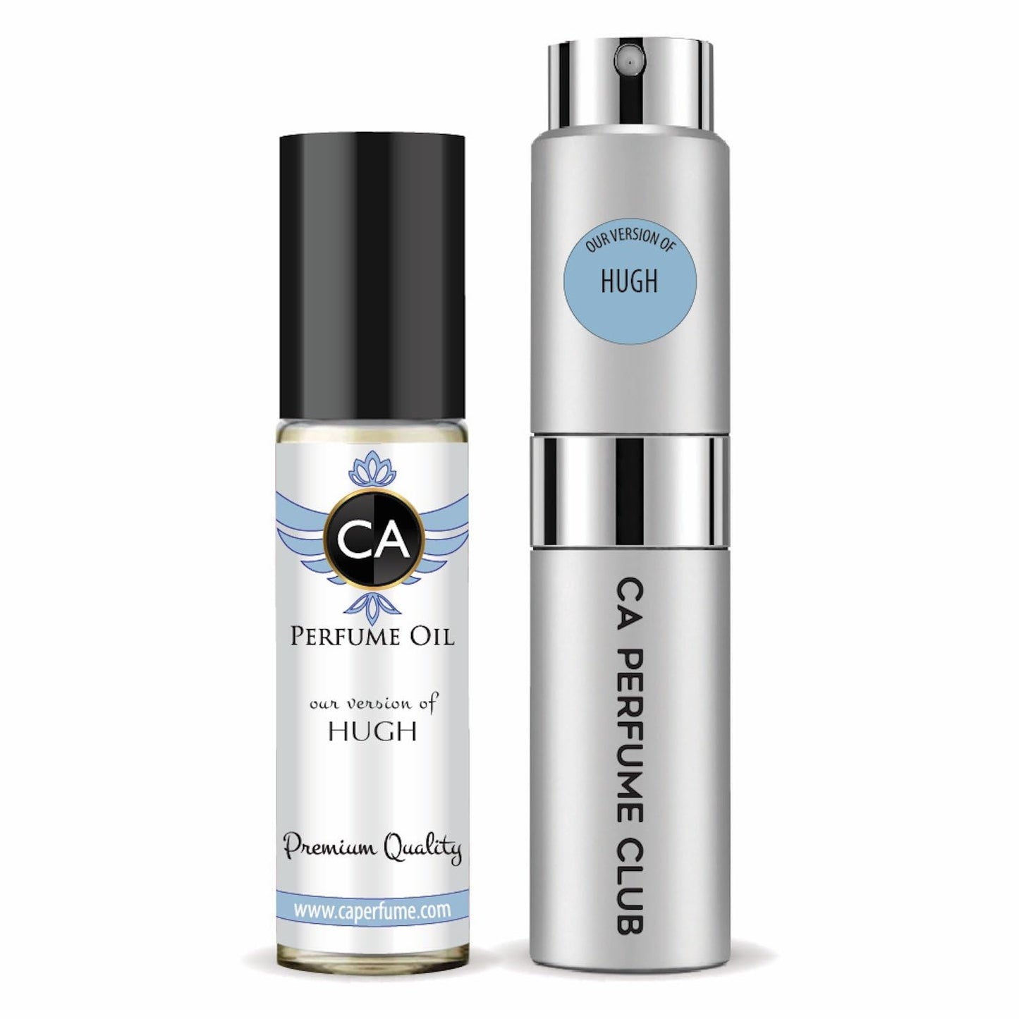 CA Perfume Duo Impression of Hugh For Men Perfume Layering Set Mens Cologne Long Lasting Travel Size EDP + Body Oil Roll-On Bottle 0.27 Fl Oz+0.33 Fl Oz
