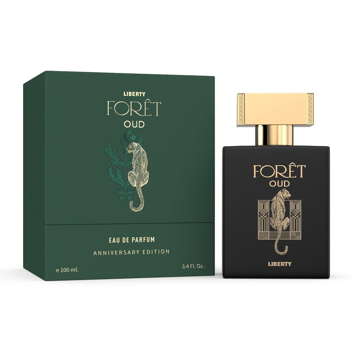 Liberty Oud Perfume for Men, 3.4 Oz Foret Premium Oud Perfumes Anniversary Edition Long-Lasting Eau de Perfume, Luxury Woody Fragrance for Men, Parfume Spray