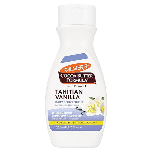 Palmer's Cocoa Butter Formula Tahitian Vanilla Body Lotion, 8.5 Oz, Daily Moisturizing Lotion for Dry Skin with Shea Butter & Vitamin E, Hydrates & Protects, Helps Provide 48-Hour Deep Moisture