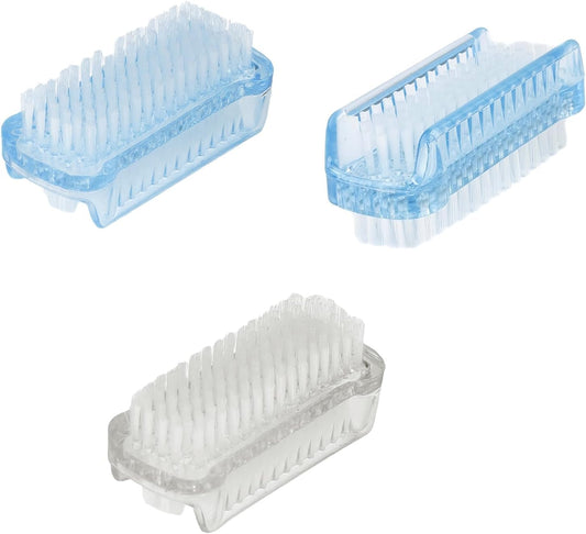 Nail Brushes for Cleaning Fingernails Nail Scrubber Brush Plastic Double-Sided Fingernail Cleaning Brush for Home, Office, Kitchen, Travel, and Gardening for Deep Cleaning （3 Pack）