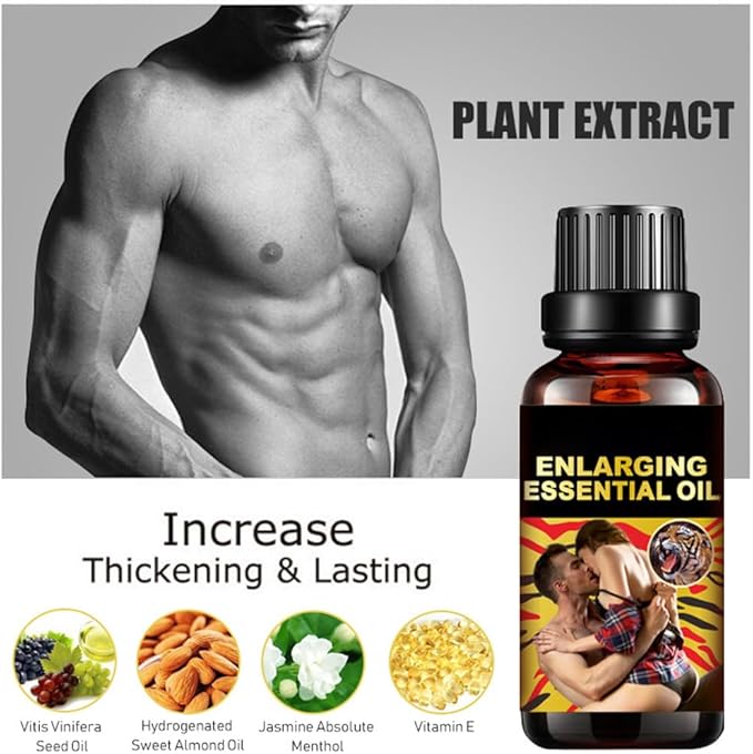 Men's Erotic Massage Essential Oil for Sex, Sexual Enhancement Erection Cream, Penisgrowth Oil Longer Thicker, Penis Energy Massage Essence Oiyl, for Care Delay Performance Boost Strength