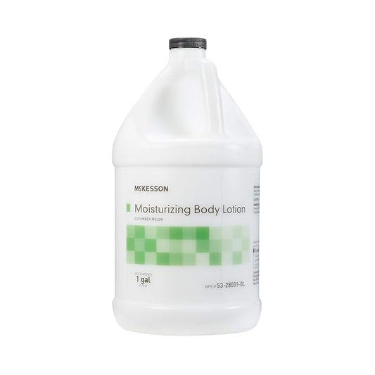 McKesson Moisturizing Hand and Body Lotion, 1 Gallon [Pack of 1] Bulk, Refill, For Dry, Crack, Sensitive Skin, Cucumber Melon Scent