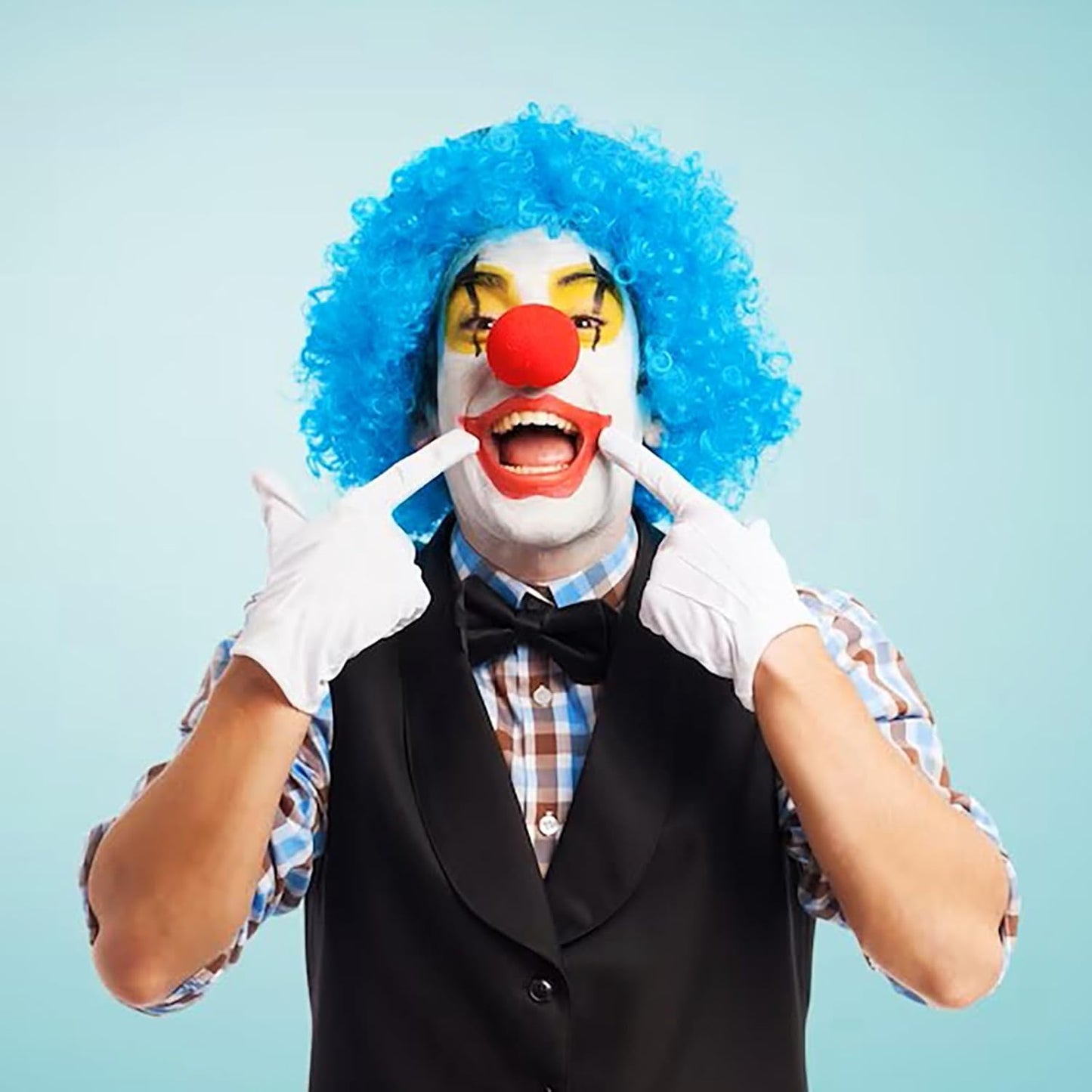 Mysense Clown Makeup Kit,Black White Red Face Body Hair Paint Stick,Water Based Temporary Hair Color,Non-toxic Cream Facepaint for Adults and Children Halloween SFX Zombie Vampire Skeleton Cosplay