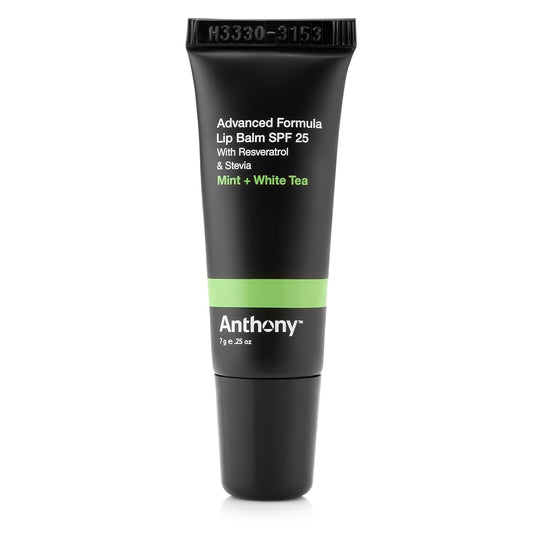 Anthony SPF 25 Lip Balm Sunscreen. Mint and White Tea Flavor, With Green Tea Extract, Shea Butter & Vitamin E, Moisturizing Repair Treatment for Chapped and Dry Lips, Hydrates & Nourishes, 0.25 Oz