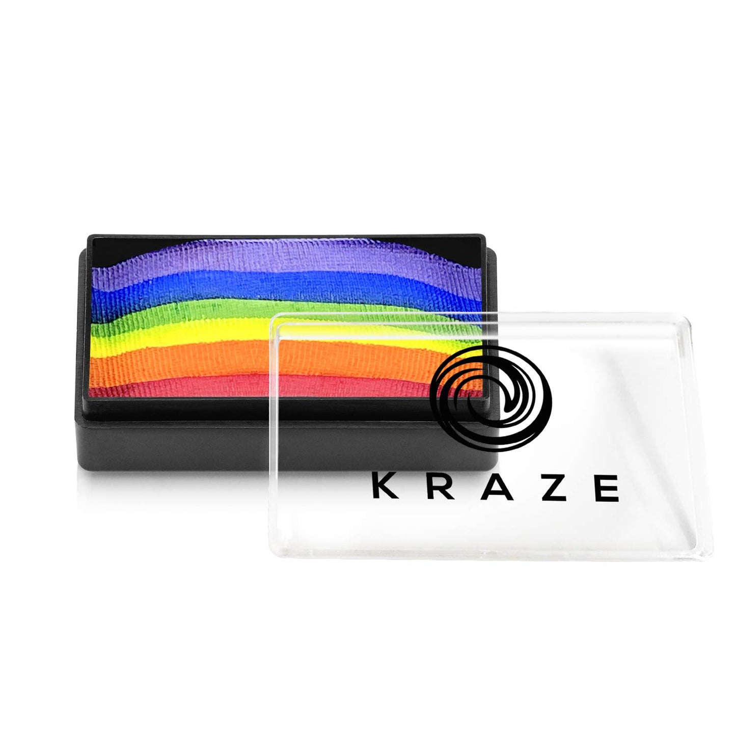 Kraze FX Dome Stroke - Essential Rainbow (25 gm), Professional 1-Stroke Split Cake, Hypoallergenic, Non-Toxic, Water Activated Face & Body Painting Makeup Supplies for Sensitive Skin, Kids, Adults