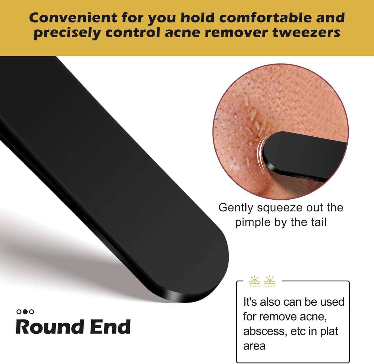 WSYUB Professional Blackhead Tweezers and Ingrown Hair Tweezers, Stainless Steel Blackhead Remover Tools, Tweezer for Women Facial Hair