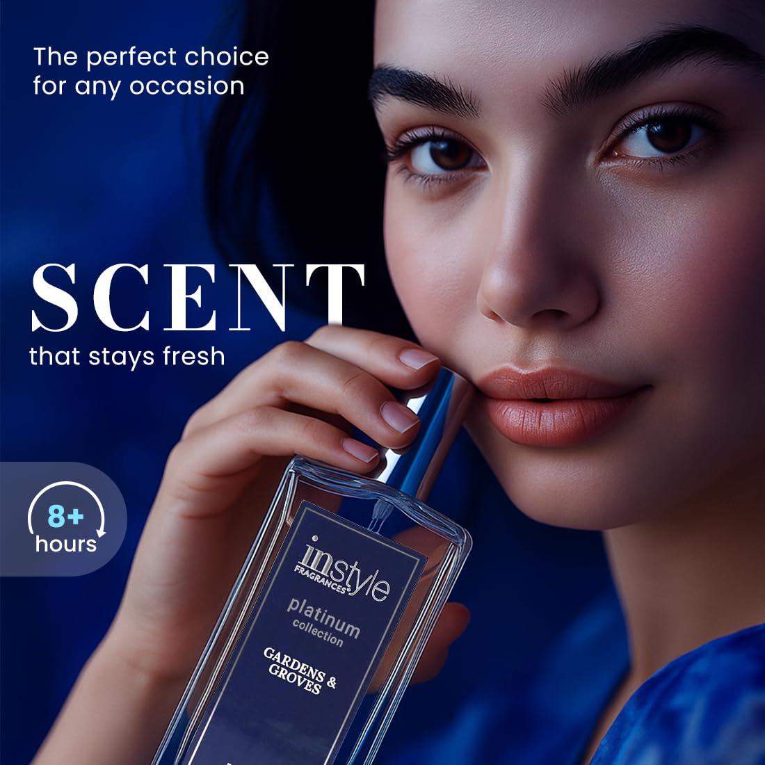 Instyle Fragrances Platinum Collection Gardens & Groves, Premium Women’s Eau de Parfum, CLEAN, Vegan, Paraben-Free, Never Tested on Animals, 3.4 Fluid Ounces