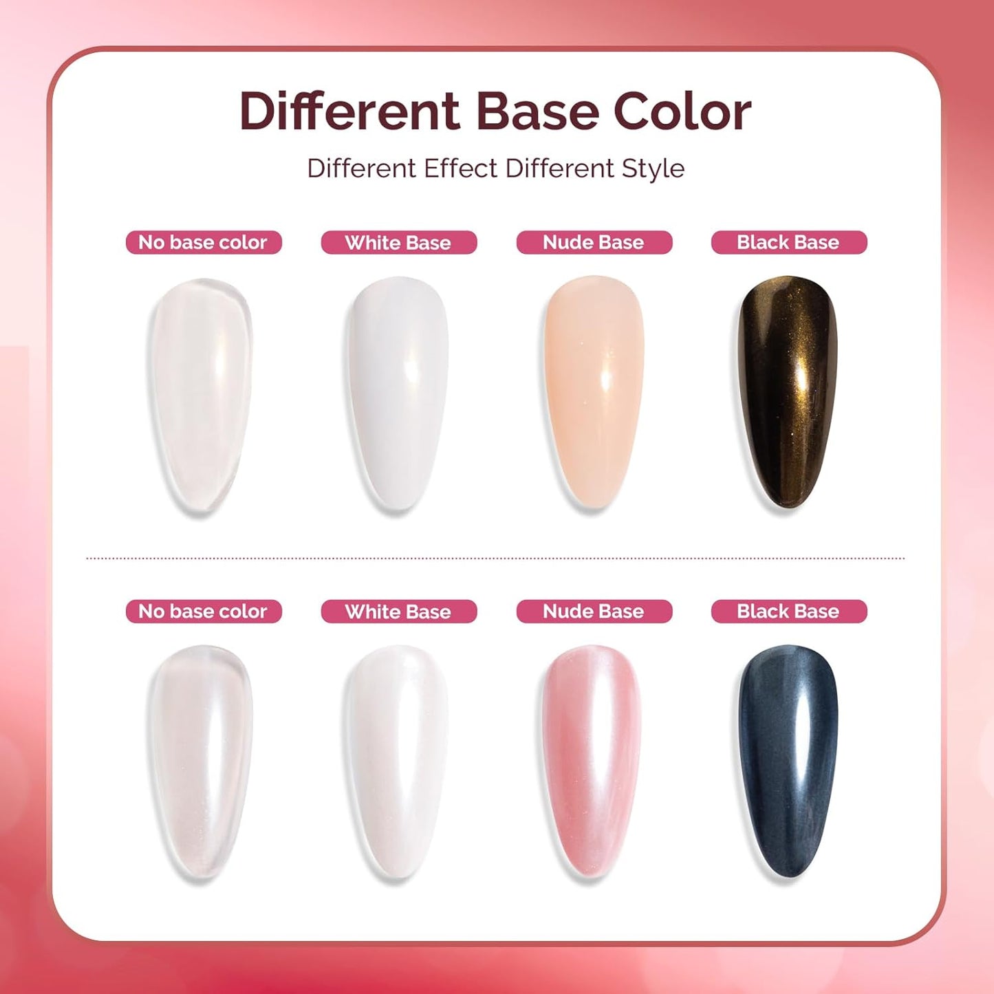 MelodySusie 2Pcs Chrome Nail Powder for Gel Nails, Pearl Powder Mirror Effect Pigment Pearlescent Mermaid Pigment Pearl Glitter for Home DIY Salon Use