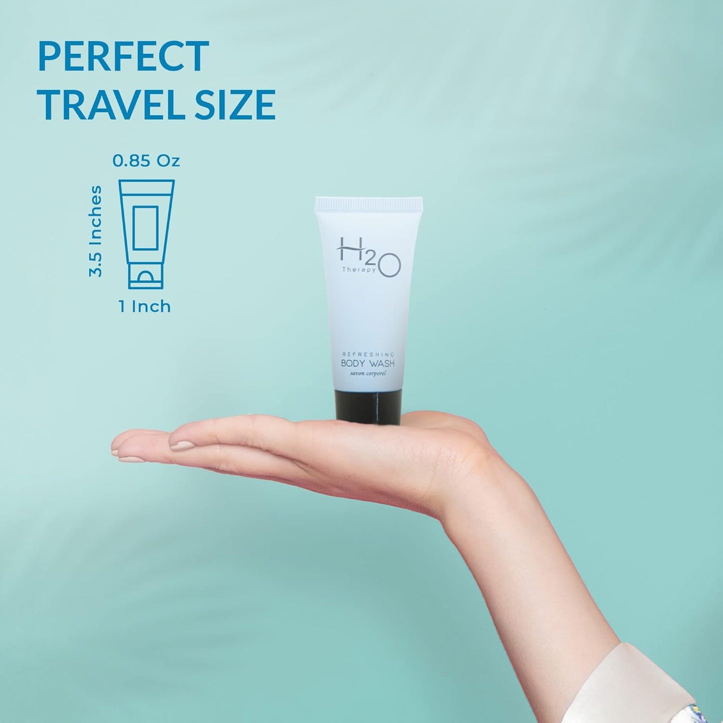 H2O Therapy Body Wash Soap, Travel Size Hotel Hospitality, 0.85 oz (Case of 300)