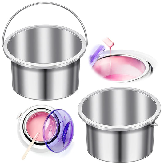 1 Piece Wax Pot Wax Warmer Replacement Tin Inner Pot Portable Hair Removal Waxing Bowl for 500 ml Hair Remover Machine