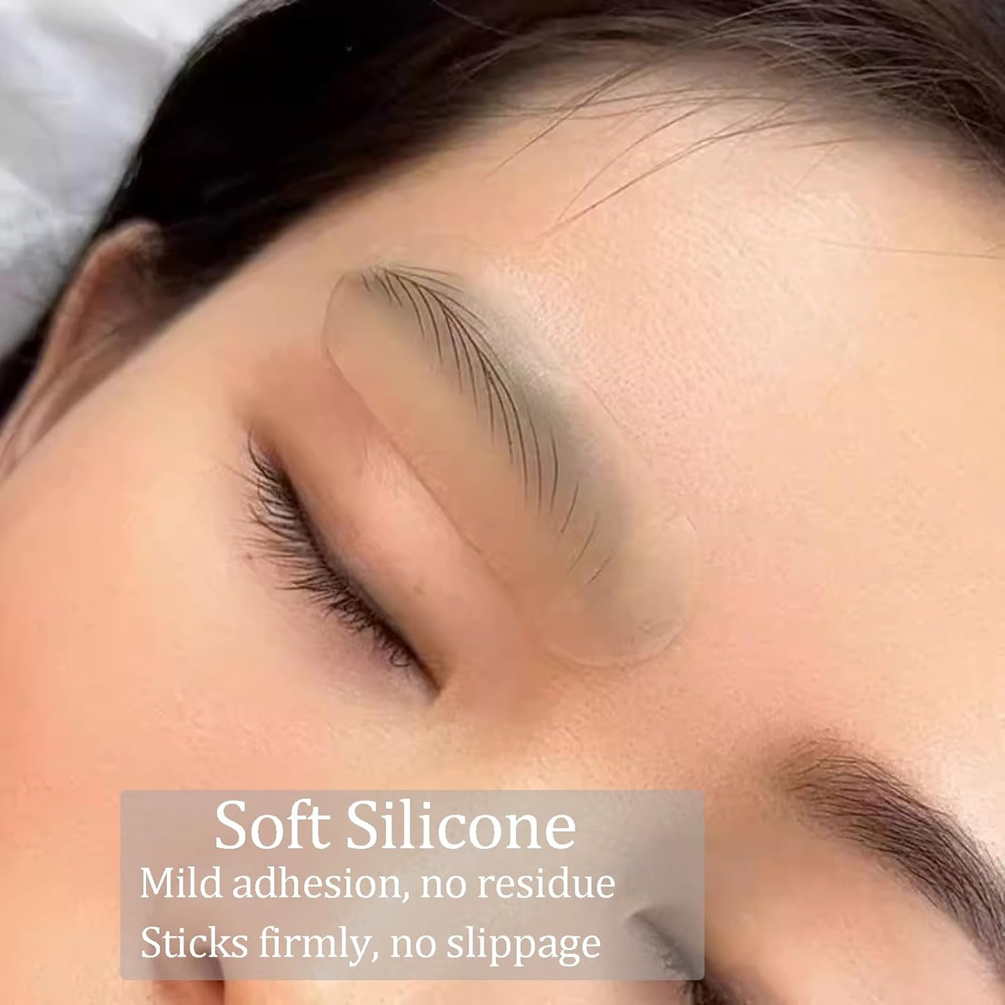 HOINCO 20PCS Eyebrow Practice Tattoo Supplies Fake Skin BrowAid Practice Bandage PMU Silicone Eyebrow Tattoo Conversion Sticker.