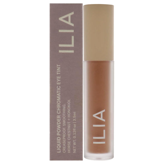 ILIA - Chromatic Liquid Powder Eye Tint | Cream-to-Powder Eyeshadow, Smudge-Resistant, Quick-Dry, Weightless, Water-Based | Non-Toxic, Vegan, Cruelty-Free, Clean Makeup (Burnish, 0.12 fl oz | 3.5 ml)