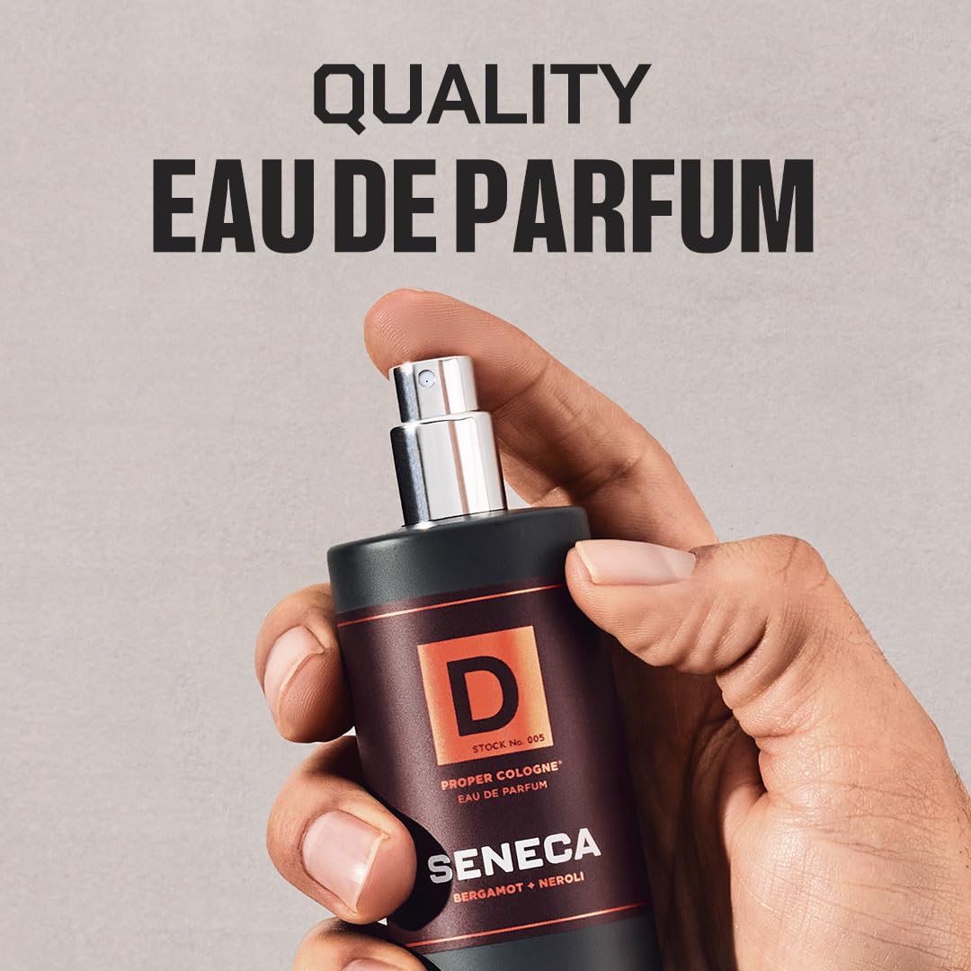 Duke Cannon Proper Cologne Seneca | Men's Eau de Parfum | Bergamot and Neroli | Fresh, Clean, Long-Lasting Scent | 1.7 fl oz