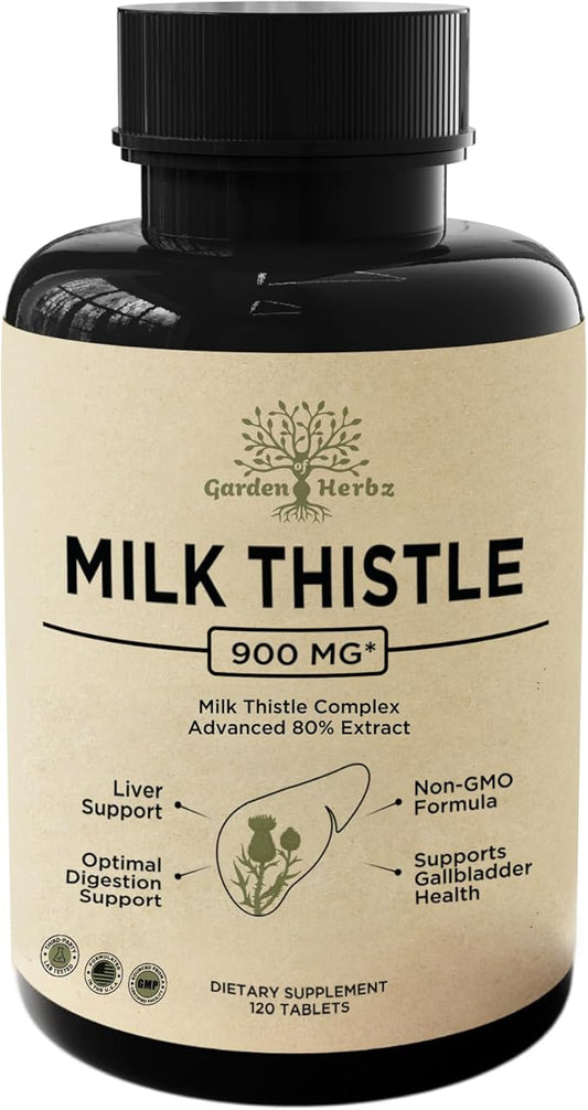 Premium Milk Thistle 900MG Liver & 120 Tablets