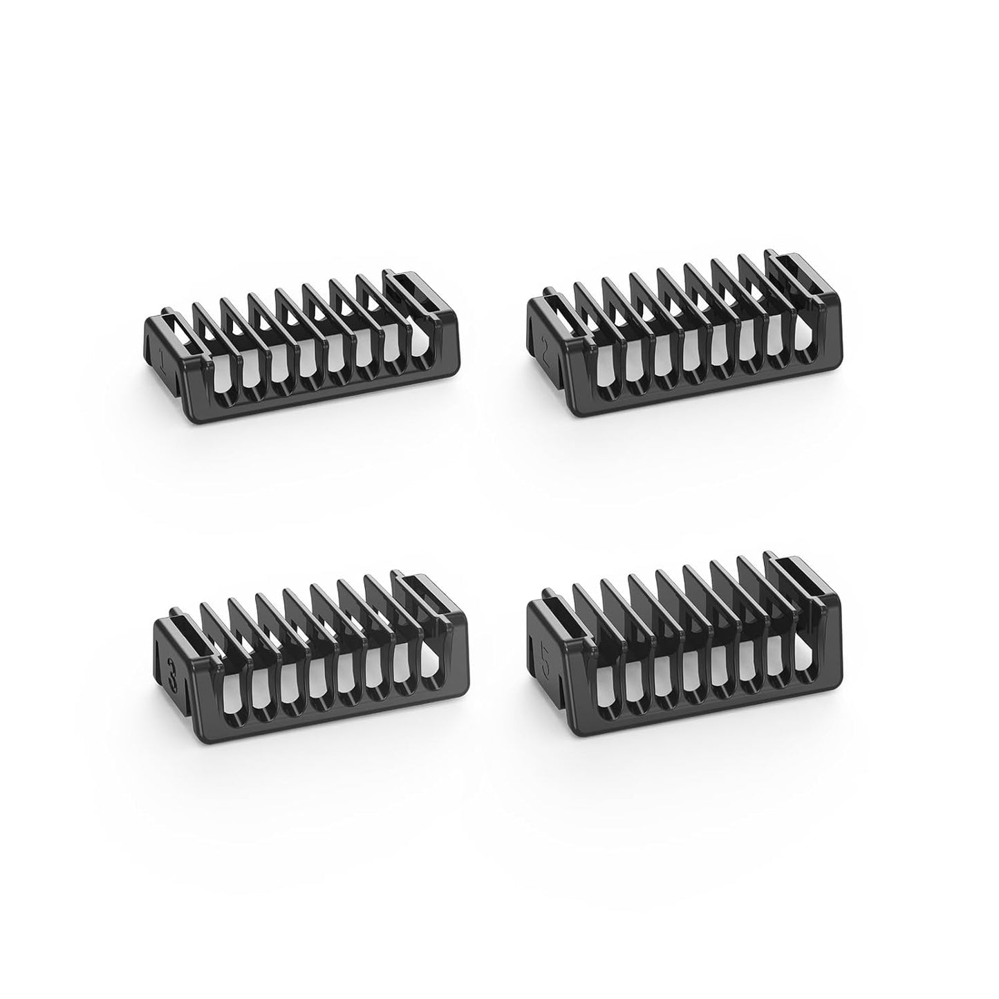Double-Sided Guard Combs Compatible with O Blade QP2724 QP2520 QP2530 QP2620 QP2630 Pro 360 Series Facial Hair Clippers Beard Trimmer, 4 Combs of 1/2/3/5 mm Attachments Kit