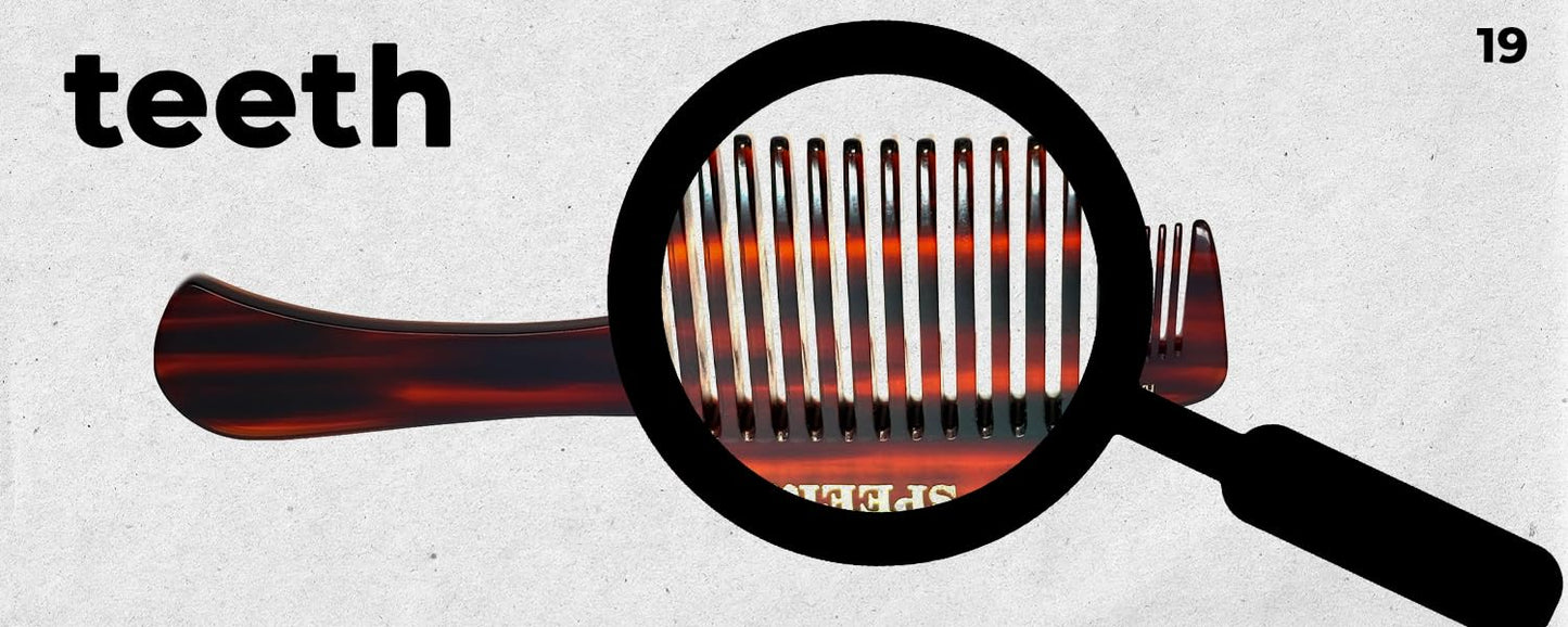 #19 Handmade Wide Tooth Rake Comb Tortoise Havana Acetate Large Handle Thick Coarse Curly Hair Detangling Parting Grooming Teasing Hair Styling Hairdresser Barber Hairdressing Wet Dry Pocket