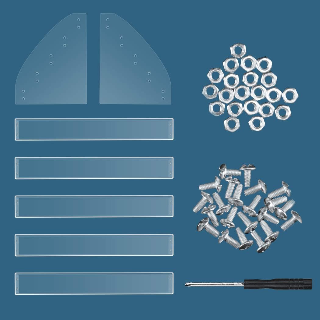 KINGROW Nail Polish Organizer Holder Rack 5 Layers Acrylic Display Rack Eyeglasses Shelf Essential Oils Ink Storage Holds Up to 80 (Fit 1-2oz Bottles)