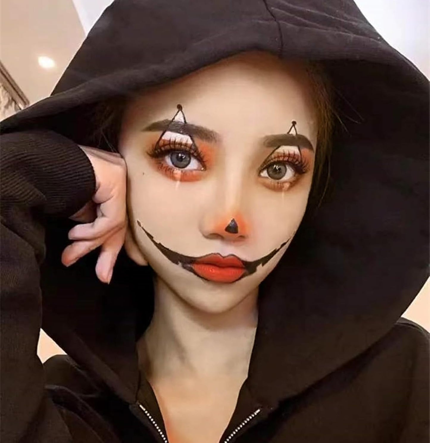 Go Ho Pastel Orange Face Body Paint Stick,Water Based Washable Foundation Eye Primer Stick,Non-toxic Full-coverage Cream Body Paint for Halloween SFX Makeup