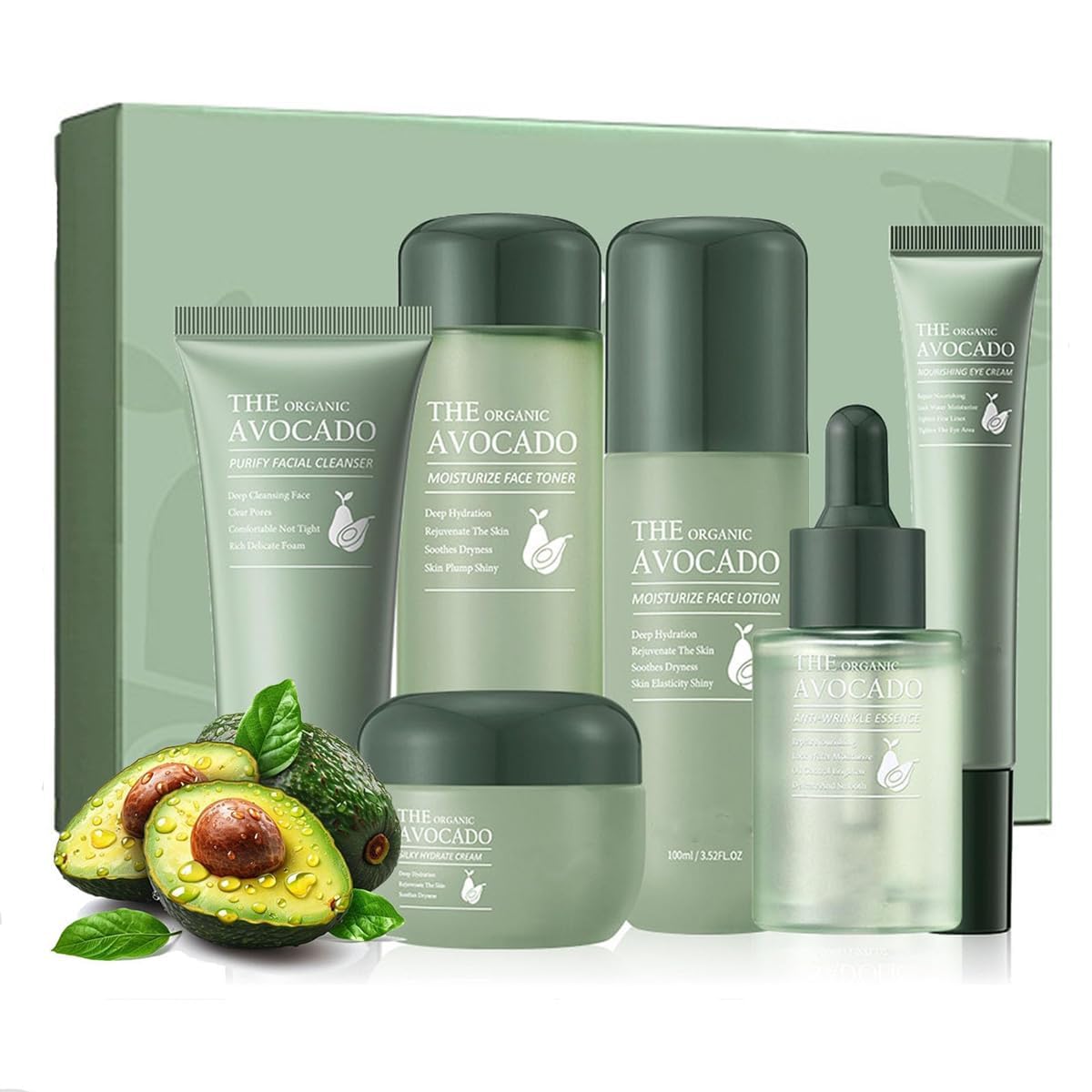 SKK Skin Care Set 6 in 1 Facial Cleanser, Toner, Serum, Face Lotion, Cream & Eye Cream – Hydrating, Anti-Aging &Brightening Daily Routine for Glowing Skin