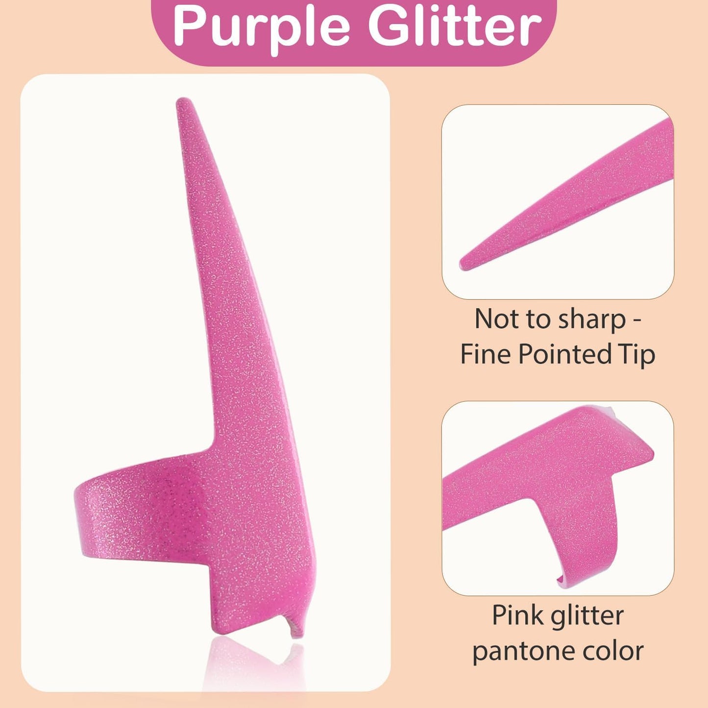 Quick 2PC Hair Braids Parting & Sectioning Rings set- Stainless Steel Stitch Braid Tool Finger for Durable Dreadlocks Wig & Installation of Human Hair Extensions Braiding Tools (Pink, Gold)