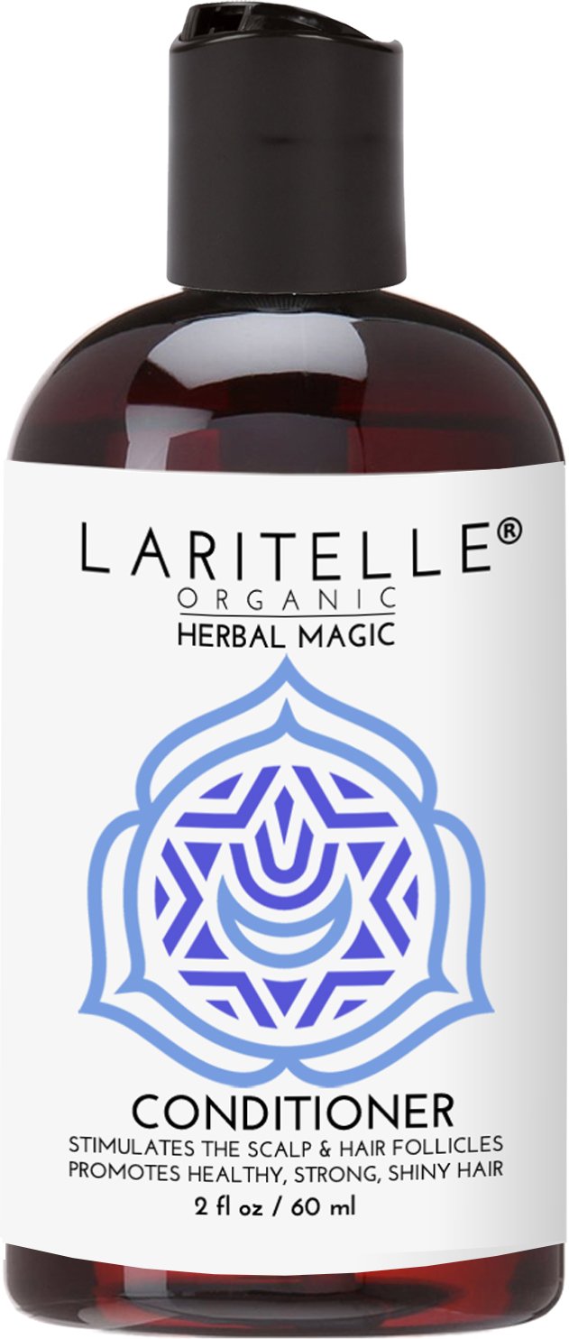 Laritelle Organic Travel Size Conditioner 2 oz | Hair Loss Prevention, Anti-Breakage, Split Ends Treatment | Rosemary & Saw Palmetto | NO GMO, Sulfates, Alcohol, Parabens, Phthalates | GF