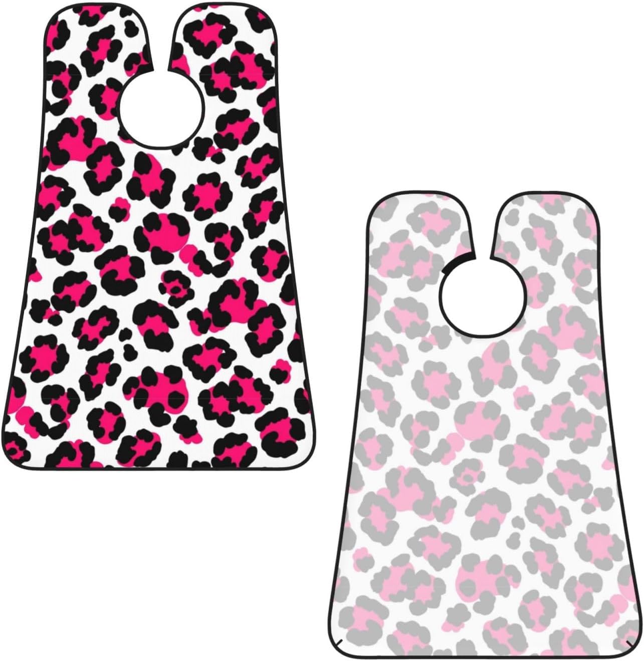 Beard Apron Hair Catcher, White Pink Cheetah Leopard Print Shave Bib, Waterproof Non-Stick Shaving Bib, Trimming Grooming Tool for Dad Men Anniversary