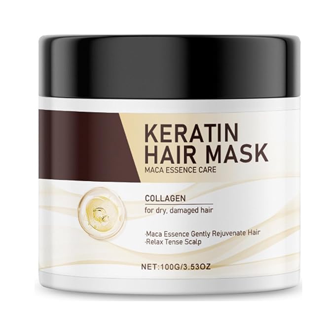 Professional Keratin Hair Mask - Hair Treatment Mask for Dry Damaged Hair - Repair Nourishment Beauty - All Hair Types Masque - 3.5 OZ