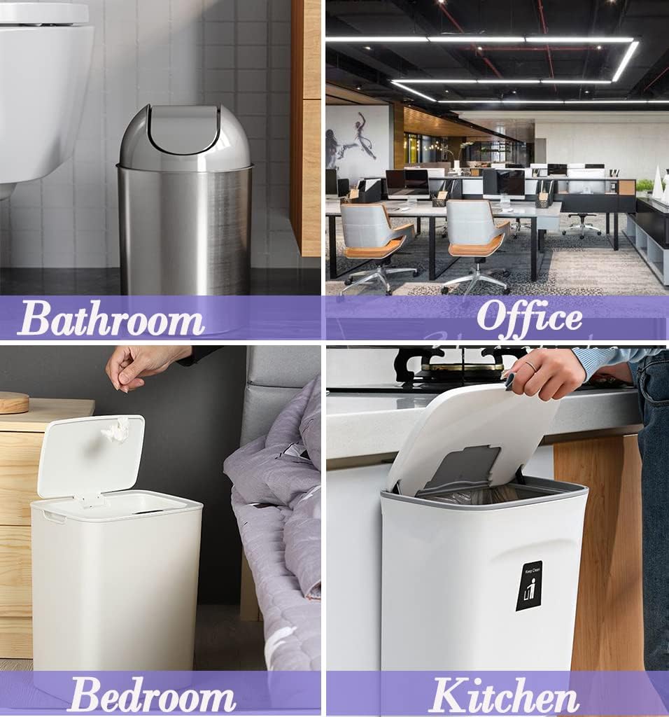 3 Gallon 180pcs Small Pink Trash Bags(Fit 2.6-3.2 Gal) Plastic Strong Pink Garbage Bags, Bathroom Trash Can Bin Liners, Waste Basket Liner, Fit 10-13 Liter, 2.5-2.6 Gallon,3.2Gallon(3-Pink180)