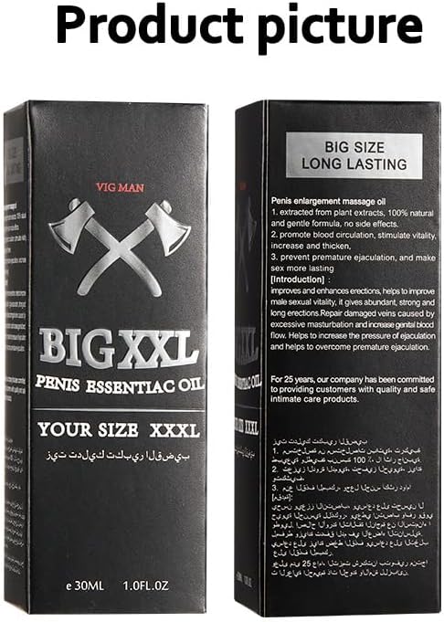 Men Massage Oil for Sex -Sexual Enhancement Erection Cream Penisgrowth Oil Oil for Men Enlarge Oil Natural Formula to Increase Size and Strength