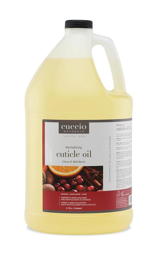 Cuccio Naturale Cuticle Revitalizing Oil, 1 Gallon/128 oz/3.78 Liter (Gallon, Citrus & Wild Berry)