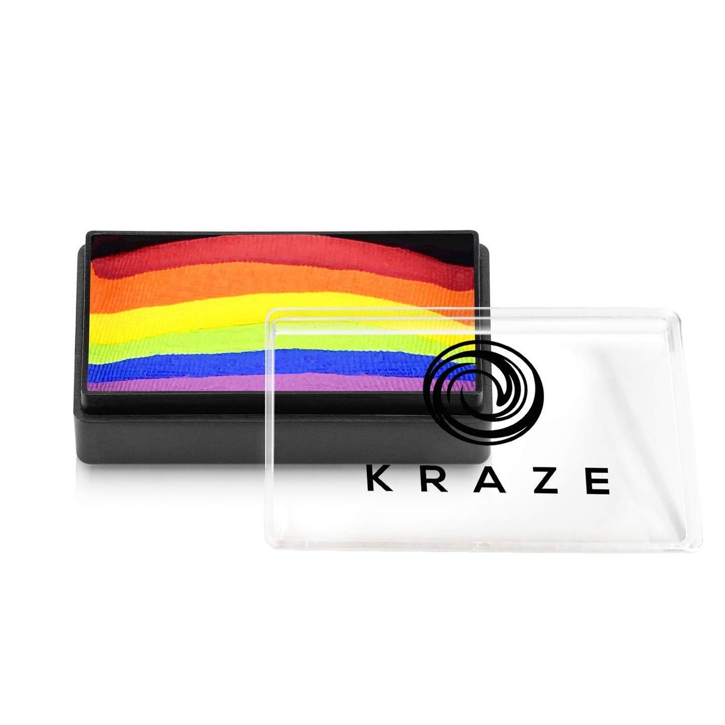 Kraze FX Dome Stroke - Deep Rainbow (25 gm), Professional 1-Stroke Split Cake, Hypoallergenic, Non-Toxic, Water Activated Face & Body Painting Makeup Supplies for Sensitive Skin, Kid Safe, Adults