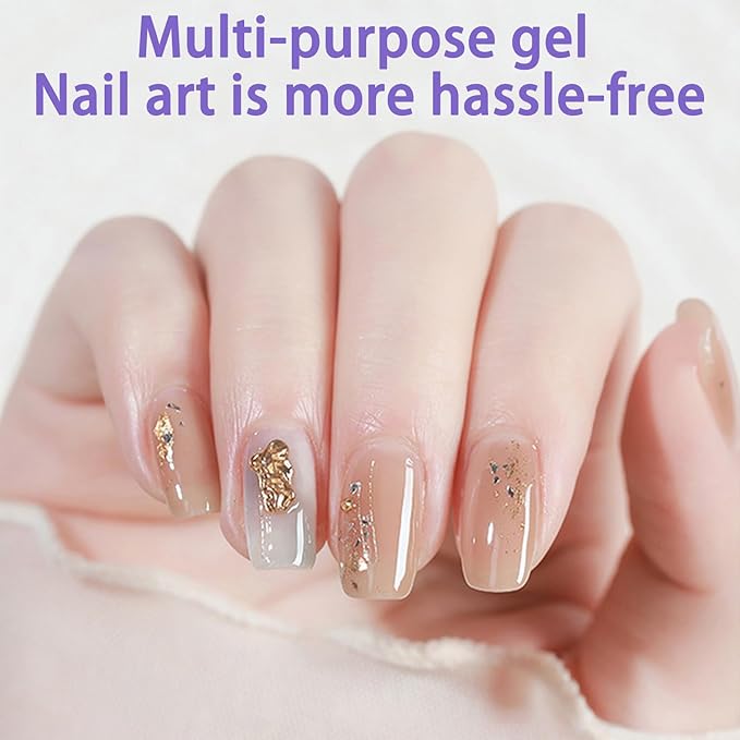 Gel Nail Glue for Press Ons 2 FL.OZ Spray Nail Glue Remover for Glue on Nails Solid Gel Glue Nail,with Cuticle Pusher and UV Mini Nail Lamp for Flase Nail Tips Press on Nail