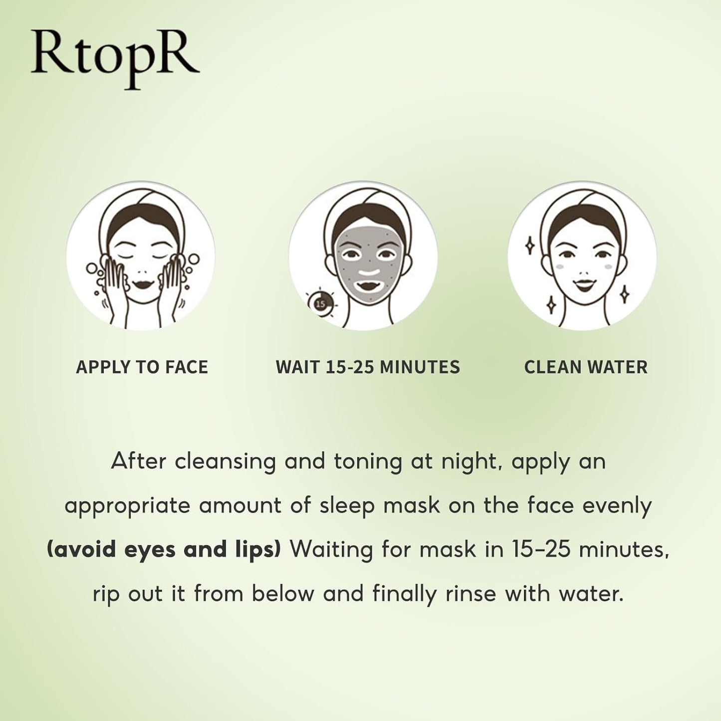 RtopR Blackhead Remover Mask, For All Skin Types, Deep Cleansing Blackheads, Dirts, Pores, Peel Off Facial Mask Nose Strips