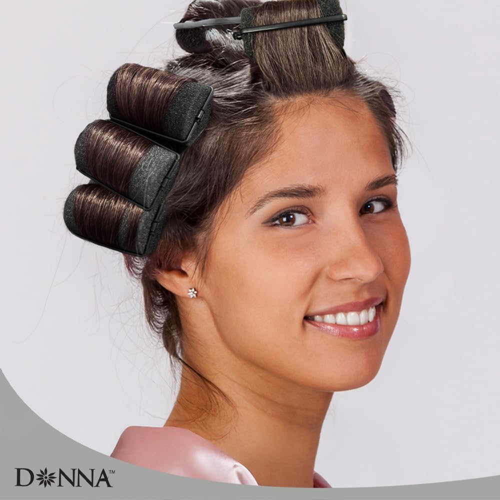 DONNA Foam Hair Roller for Heatless Hair Curler - 1.5"(D) JUMBO - Reliable Foam Material, Time Saving, Care Tips for Hairdressing Styling - 1 Count