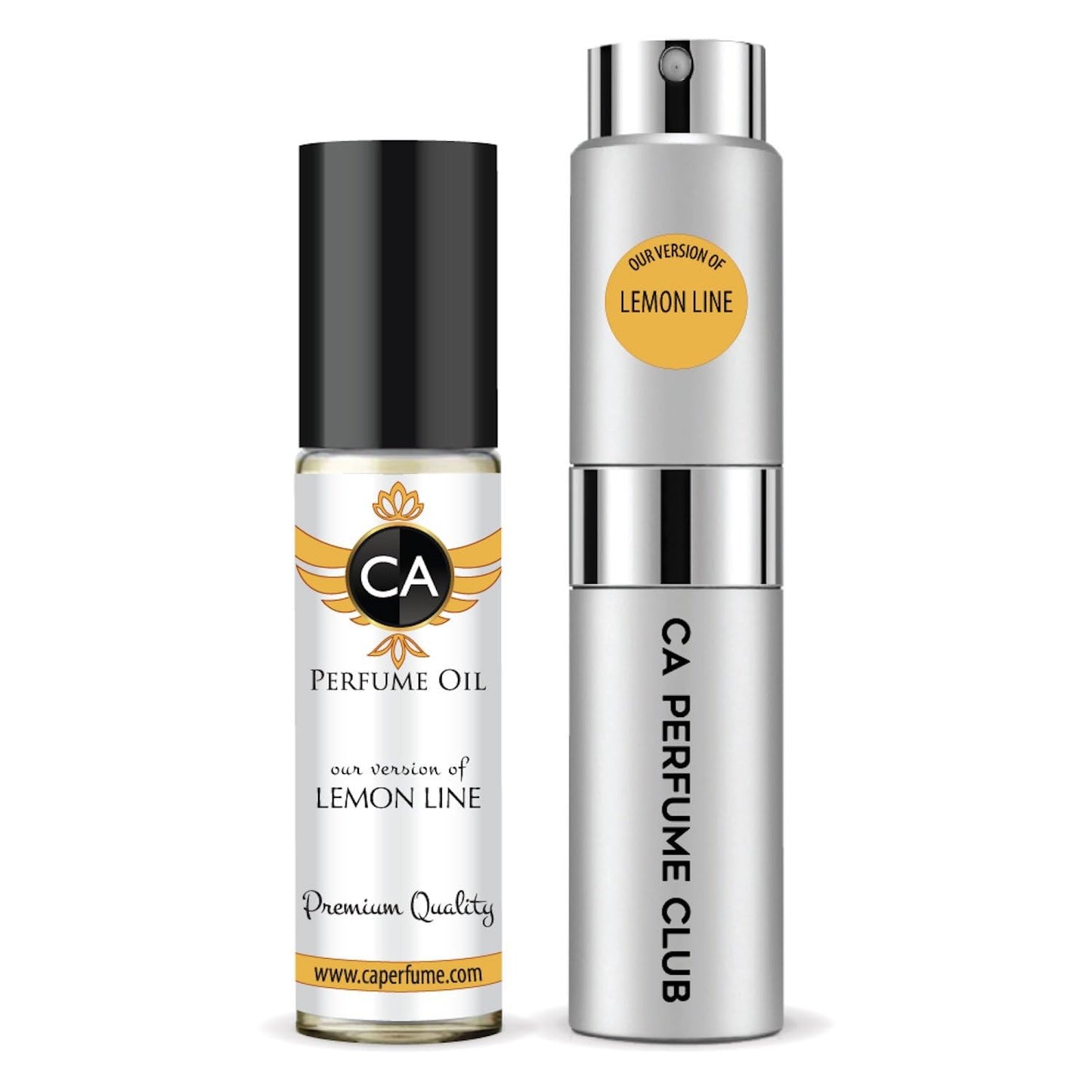 CA Perfume Duo Impression of Lemon Line For Women And Men Perfume Layering Set Long Lasting Travel Size EDP + Body Oil Roll-On Bottle 0.27 Fl Oz+0.33 Fl Oz